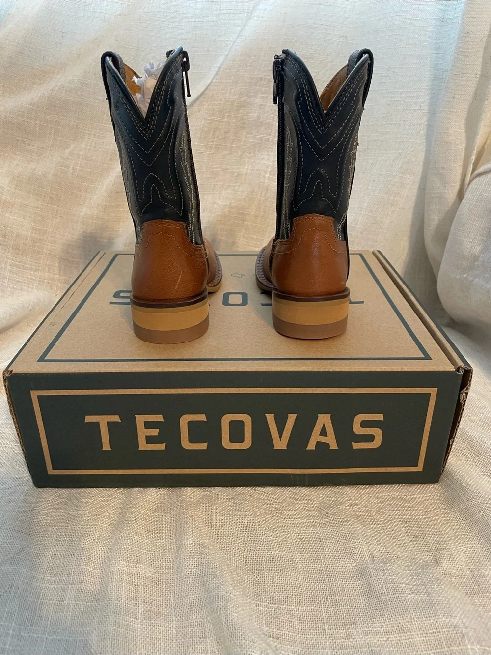 BRAND NEW Teccovas The Doc Toddler Boy's Size 5C B Tan Goat Cowboy Boot